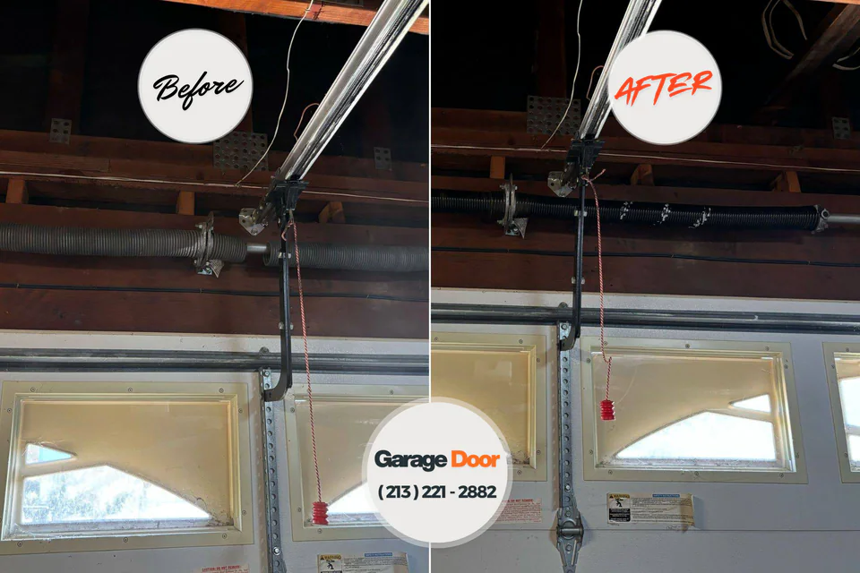 Before and after: garage door repair Kennesaw, GA